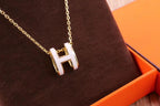 [Solara Jewelry ]HM CLIC GELB EMAILLIERTE GOLDHALSKETTE