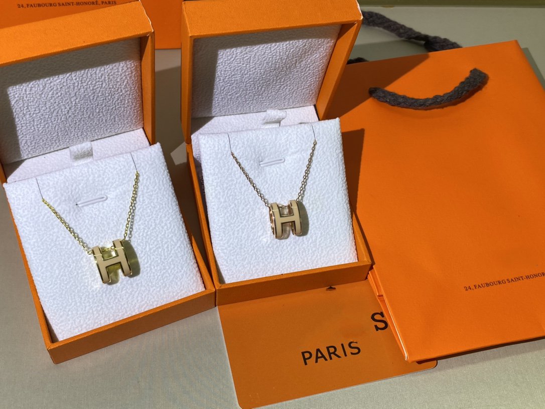 [Solara Jewelry ]HM CLIC GELB EMAILLIERTE GOLDHALSKETTE