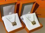 [Solara Jewelry ]HM CLIC GELB EMAILLIERTE GOLDHALSKETTE