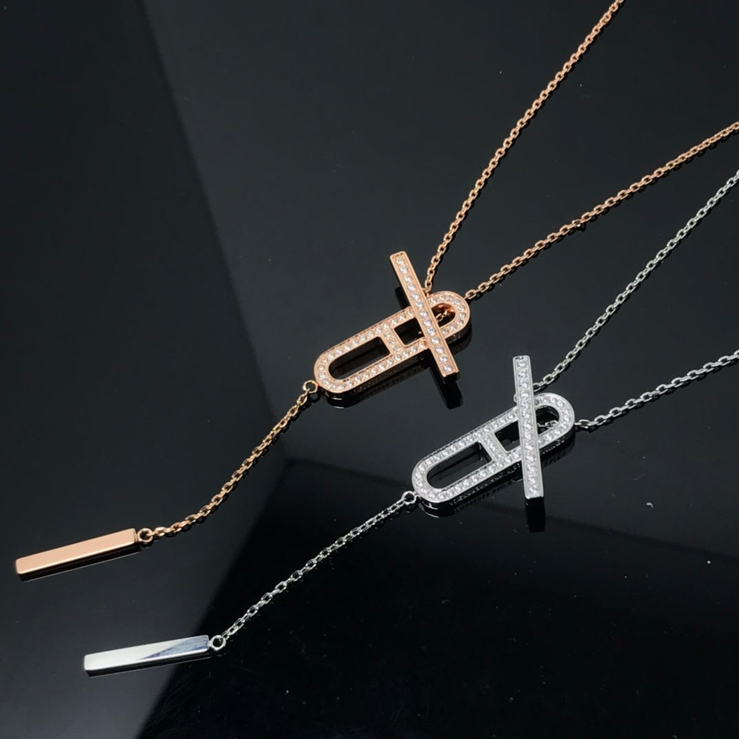 [Solara Jewelry ]HM NECKLACE PLATINUM ROSE GOLD DIAMOND