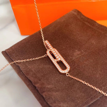 [Solara Jewelry ]HM NECKLACE PLATINUM ROSE GOLD DIAMOND