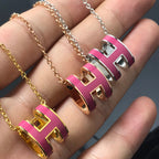 [Solara Jewelry ]H NECKLACE PINK