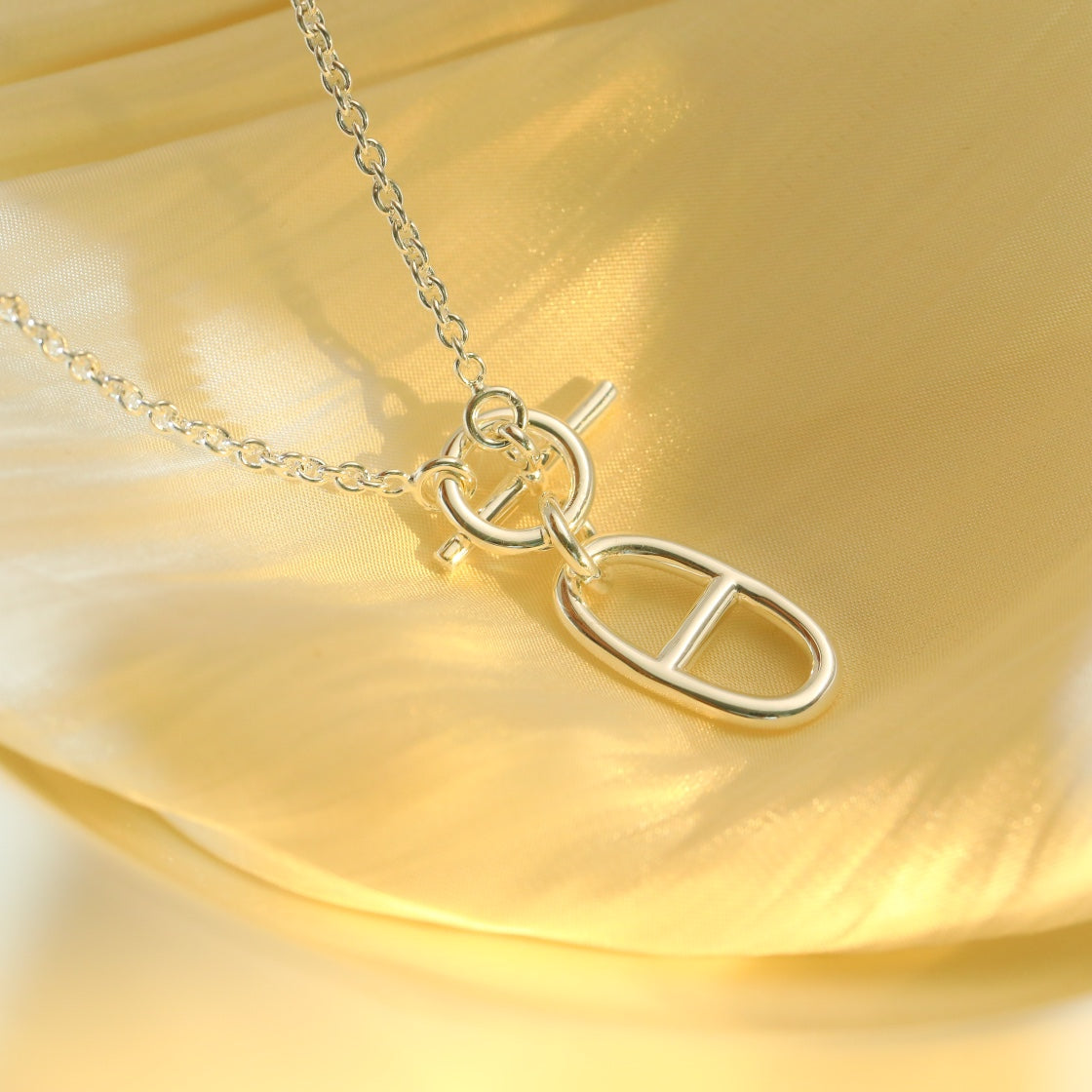 [Solara Jewelry ]HM CHAINE D'ANCRE PENDANT NECKLACE STERLING SILVER