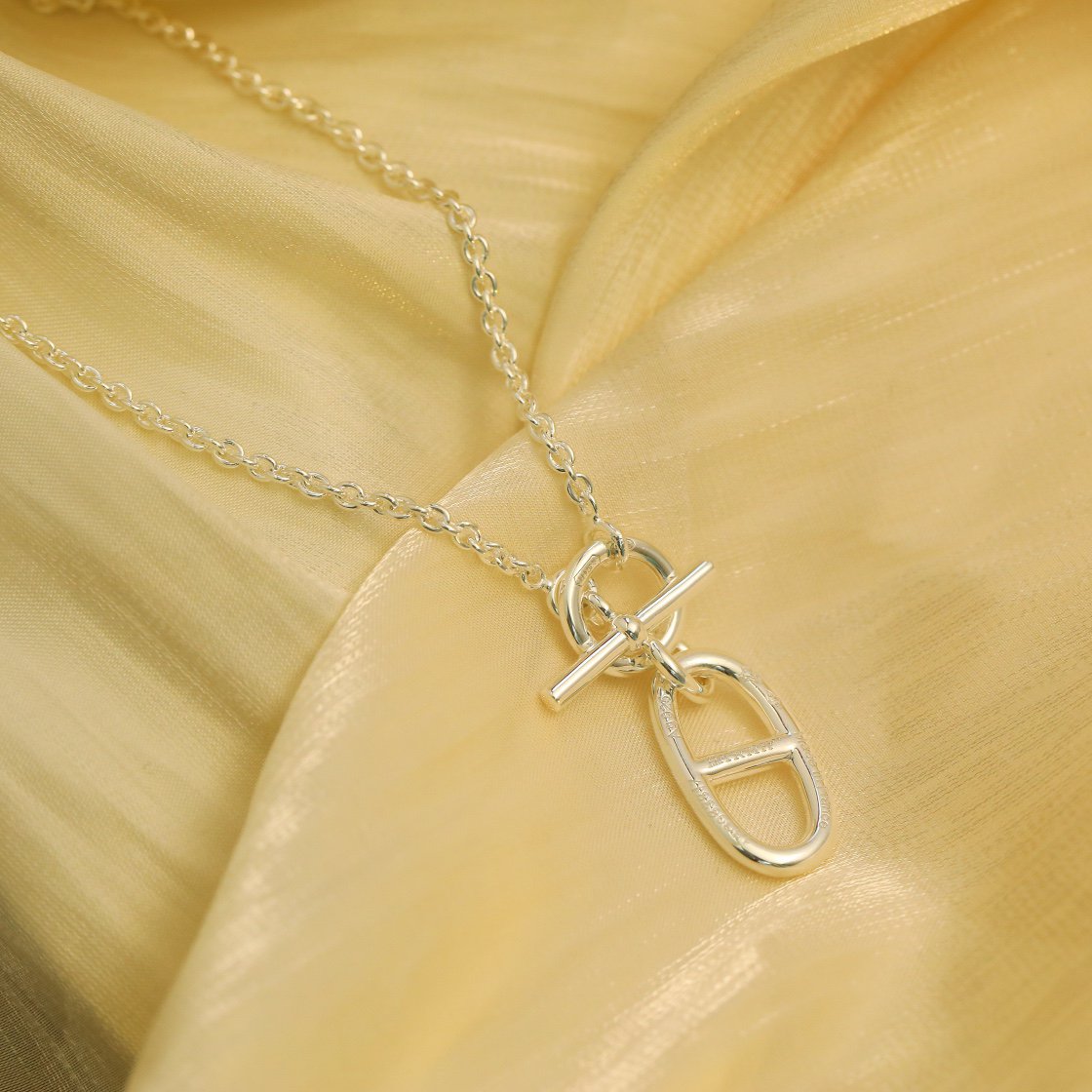 [Solara Jewelry ]HM CHAINE D'ANCRE PENDANT NECKLACE STERLING SILVER