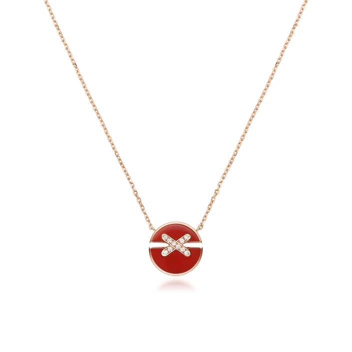 [Solara Jewelry ]JEUX DE ROSE GOLD DIAMOND NECKLACE