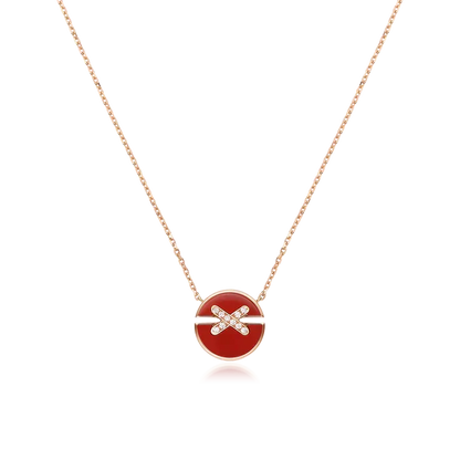 [Solara Jewelry ]JEUX DE ROSE GOLD DIAMOND NECKLACE