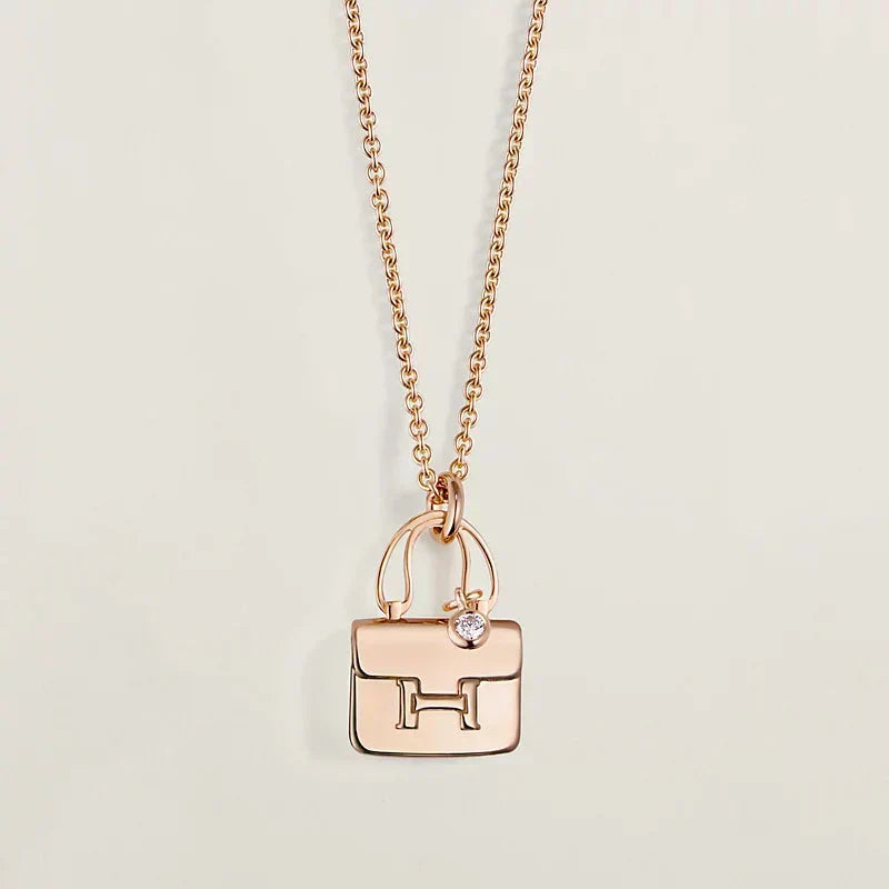 [Solara Jewelry ]アミュレット ペンダント ローズゴールドネックレス