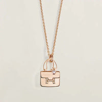 [Solara Jewelry ]AMULETTE PEDANT ROSE GOLD NECKLACE
