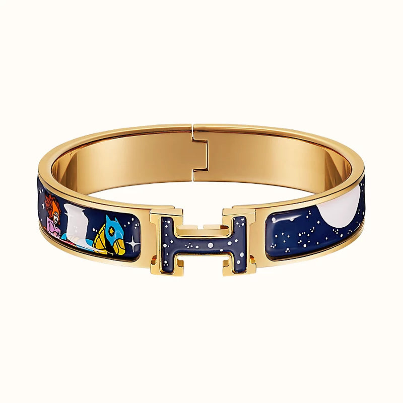 [Solara Jewelry ]H STAR AND MOON BRACELET 12MM