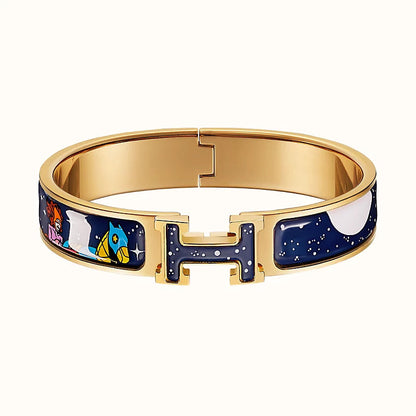 [Solara Jewelry ]H STAR AND MOON BRACELET 12MM