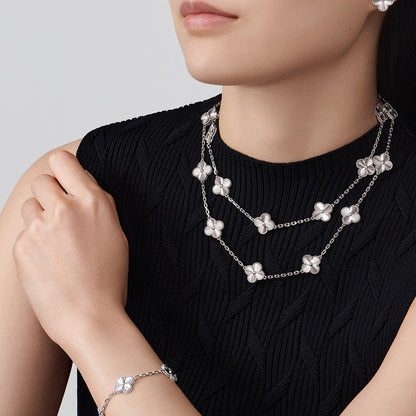 [Solara Jewelry ]クローバー 20モチーフ ダイヤモンド シルバー