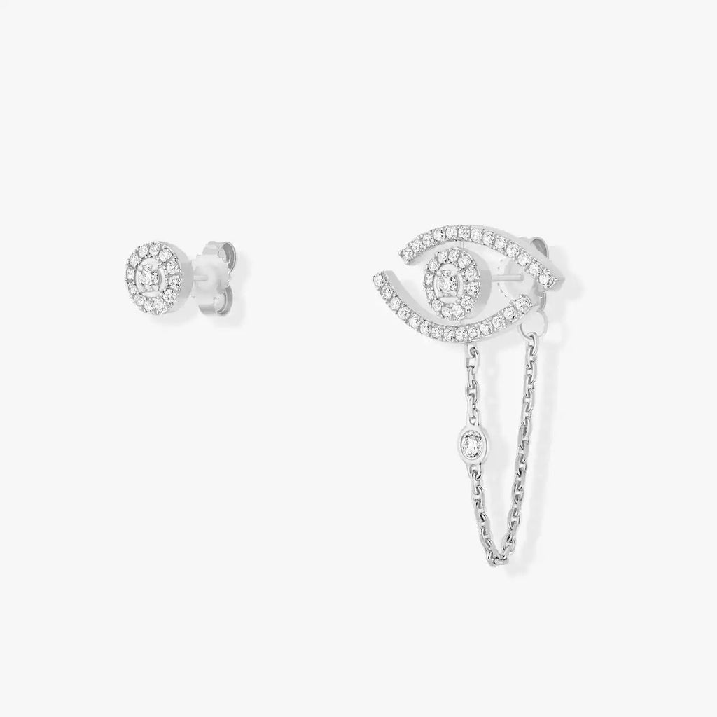 [Solara jewelry]Glücksauge-Diamantohrringe