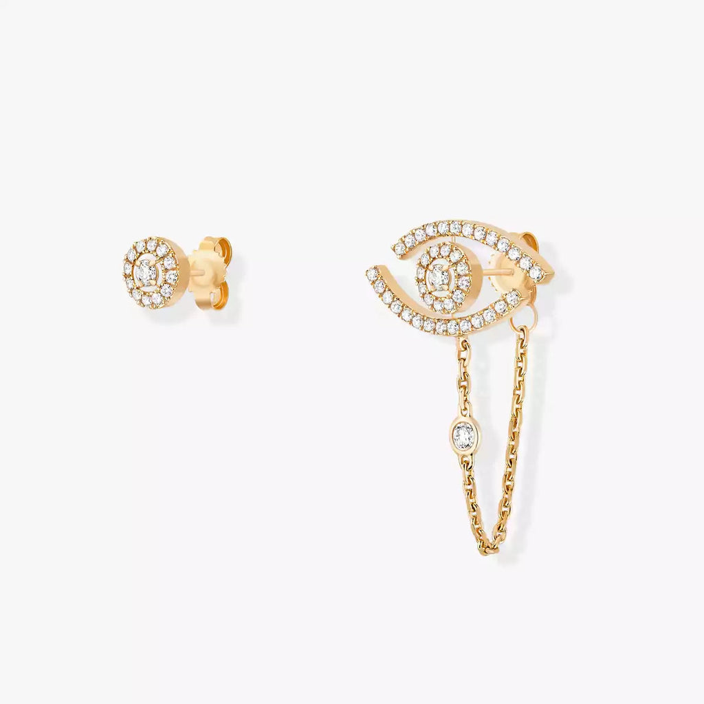 [Solara jewelry]Glücksauge-Diamantohrringe