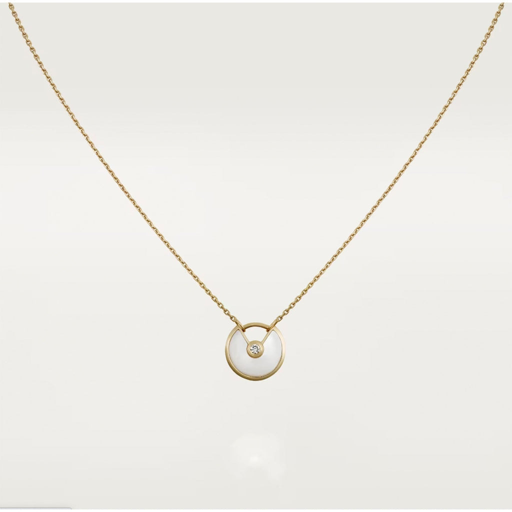 [Solara Jewelry] アミュレット ローズゴールド マザーオブパール ネックレス