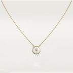 [Solara Jewelry] アミュレット ローズゴールド マザーオブパール ネックレス