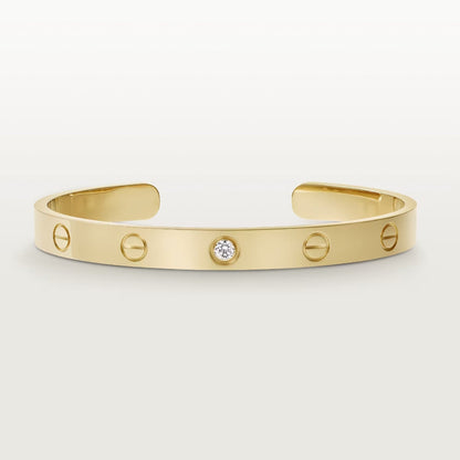 [ソララジュエリー ]ラブブレスレット 6.1mm 1ダイヤモンドオープンカフ