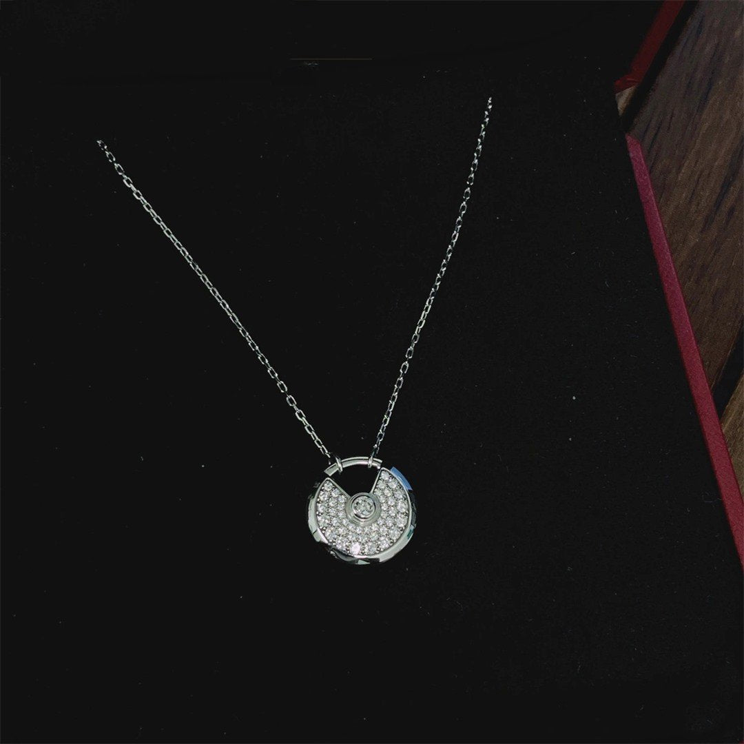 [Solara Jewelry ]HALSKEТTE AMULETTE SILBER MIT VOLLBESATZ DIAMANTEN