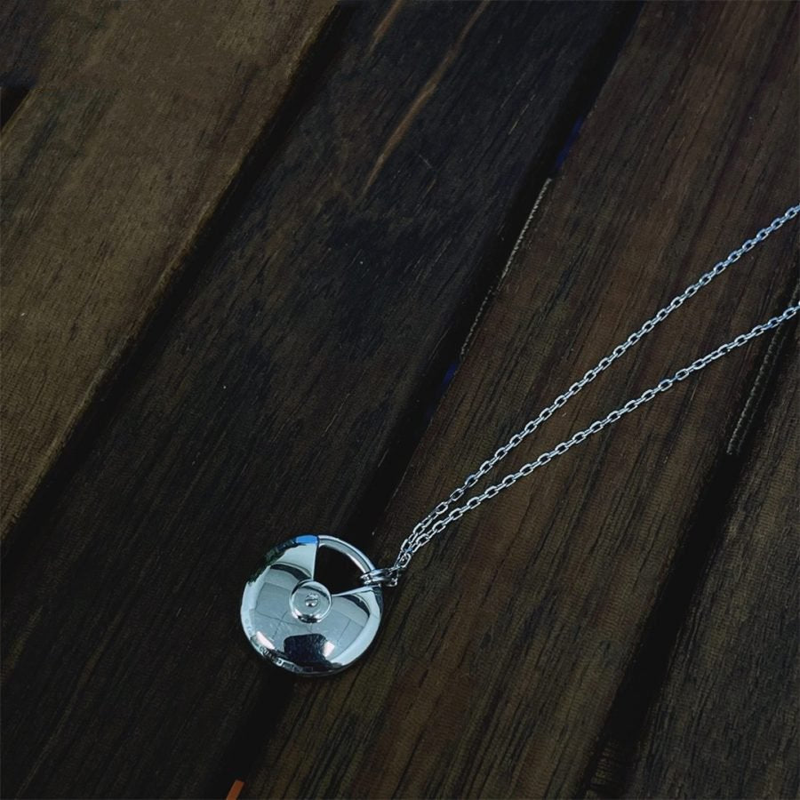 [Solara Jewelry ]HALSKEТTE AMULETTE SILBER MIT VOLLBESATZ DIAMANTEN