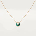 [Solara Jewelry ]アミュレット ローズゴールド マラカイト ネックレス