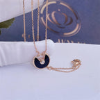 [Solara Jewelry ]アミュレット ローズゴールド オニキス ネックレス