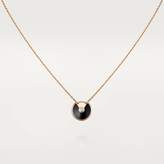[Solara Jewelry ]アミュレット ローズゴールド オニキス ネックレス