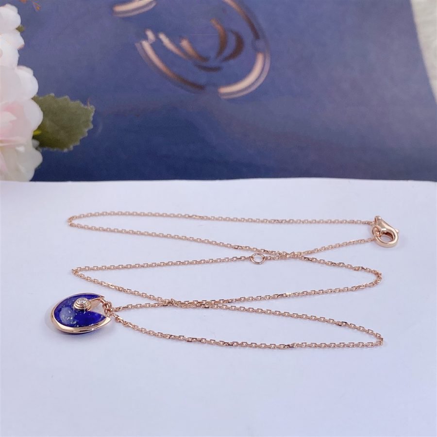 [Solara Jewelry ]AMULETT ROSÉGOLD-ACHAT-HALSKETTE