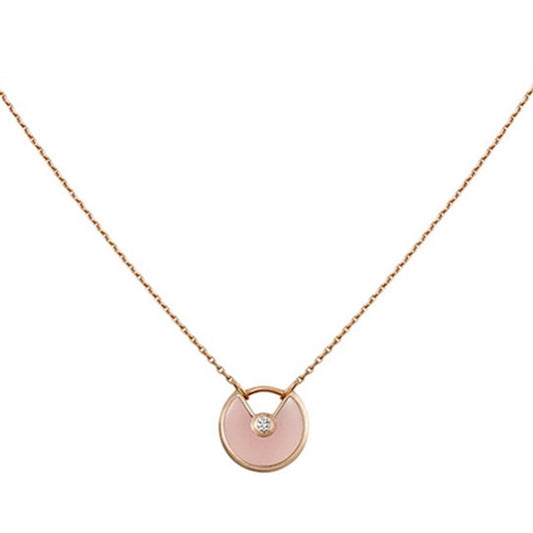 [Solara Jewelry ]アミュレット ローズゴールド ピンクMOP ネックレス