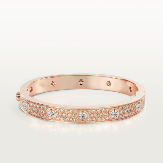 [Solara Jewelry ]LOVE BRACELET 6.1MM DIAMOND-PAVED 10 BIG DIAMONDS