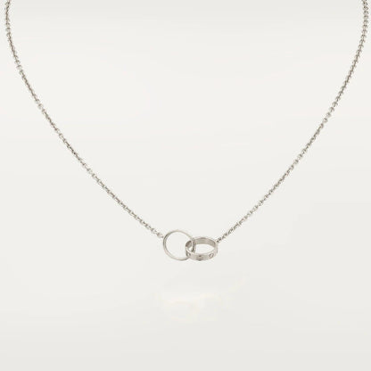 [Solara Jewelry ]LOVE NECKLACE PINK GOLD AND SILVER