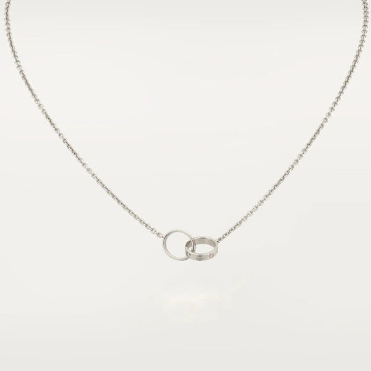 [Solara Jewelry] LOVEネックレス ピンクゴールド＆シルバー