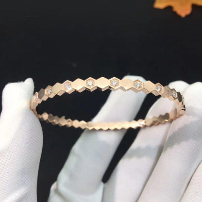 [Solara Jewelry ]BEE LOVE PINK GOLD DIAMOND BRACELET