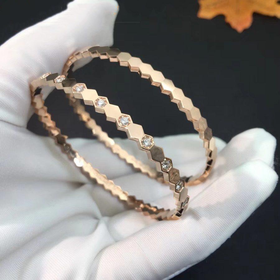[Solara Jewelry ]BEE LOVE PINK GOLD DIAMOND BRACELET