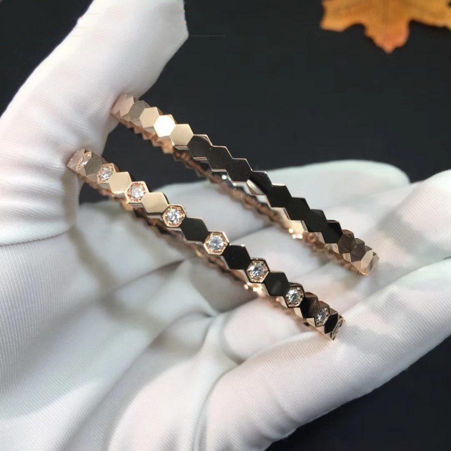 [Solara Jewelry ]BEE LOVE PINK GOLD DIAMOND BRACELET