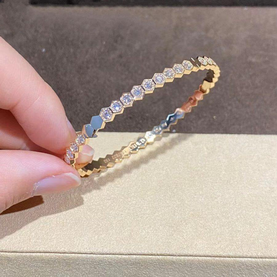 [Solara Jewelry ]BEE LOVE GOLD ARMBAND VOLL DIAMANT