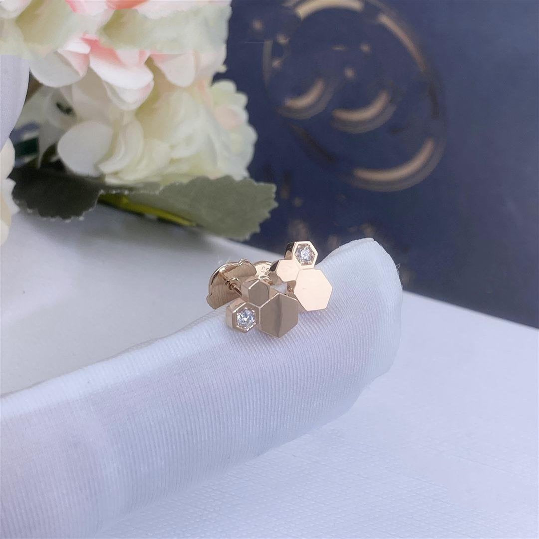 [Solara Jewelry ]BEE LOVE ピンクゴールド ダイヤモンド イヤリング