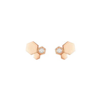 [Solara Jewelry ]BEE LOVE PINK GOLD DIAMOND EARRINGS