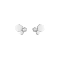 [Solara Jewelry ]BEE LOVE SILVER DIAMOND EARRINGS