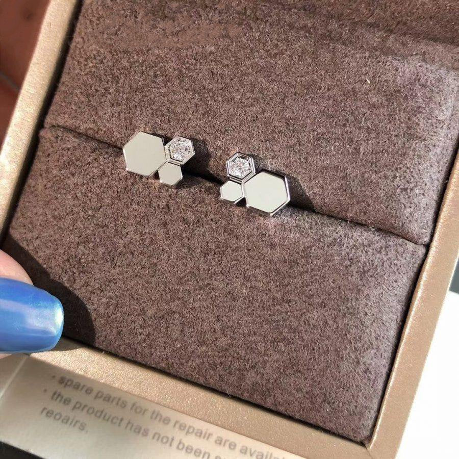[Solara Jewelry ]BEE LOVE SILVER DIAMOND EARRINGS