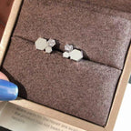 [Solara Jewelry ]BEE LOVE SILVER DIAMOND EARRINGS