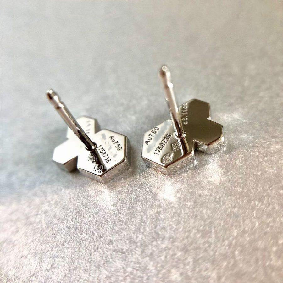 [Solara Jewelry ]BEE LOVE SILVER DIAMOND EARRINGS