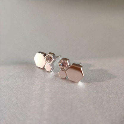 [Solara Jewelry ]BEE LOVE SILVER DIAMOND EARRINGS