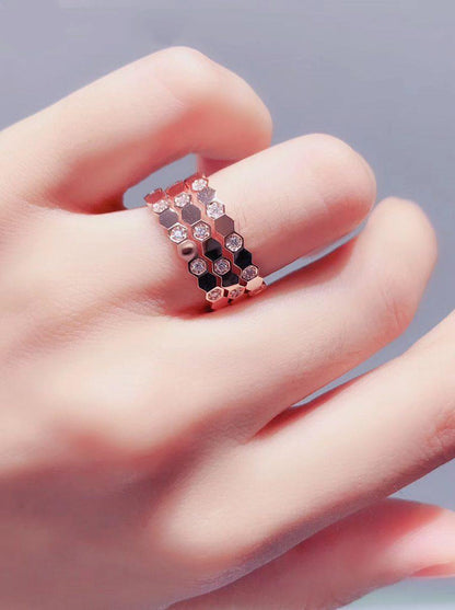 [Solara Jewelry ]BEE LOVE RING ピンクゴールドダイヤモンド