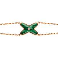 [Solara Jewelry ]JEUX BRACELET MALACHITE PINK GOLD 1 DIAMOND