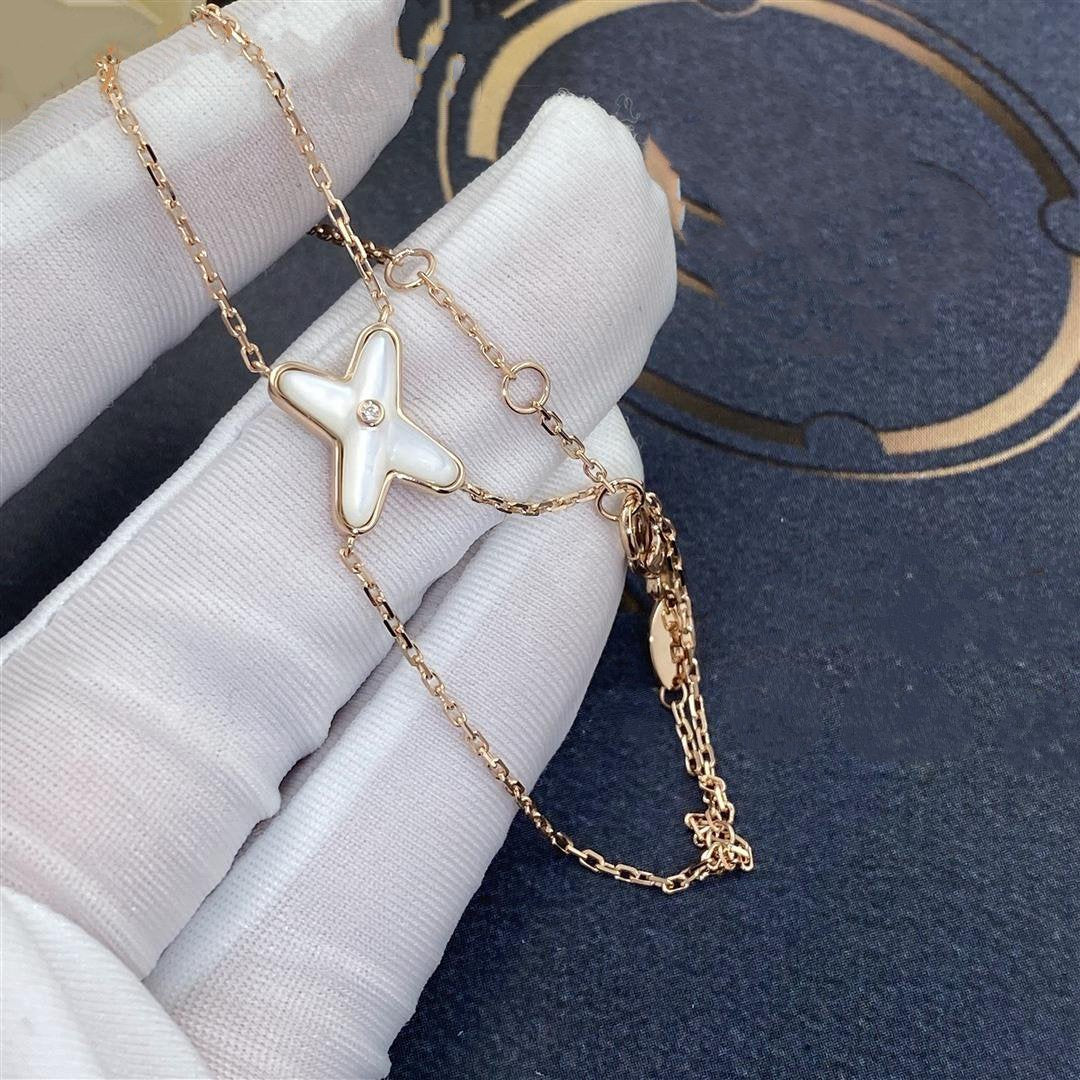 [Solara Jewelry ]JEUX BRACELET WHITE MOP PINK GOLD 1 DIAMOND