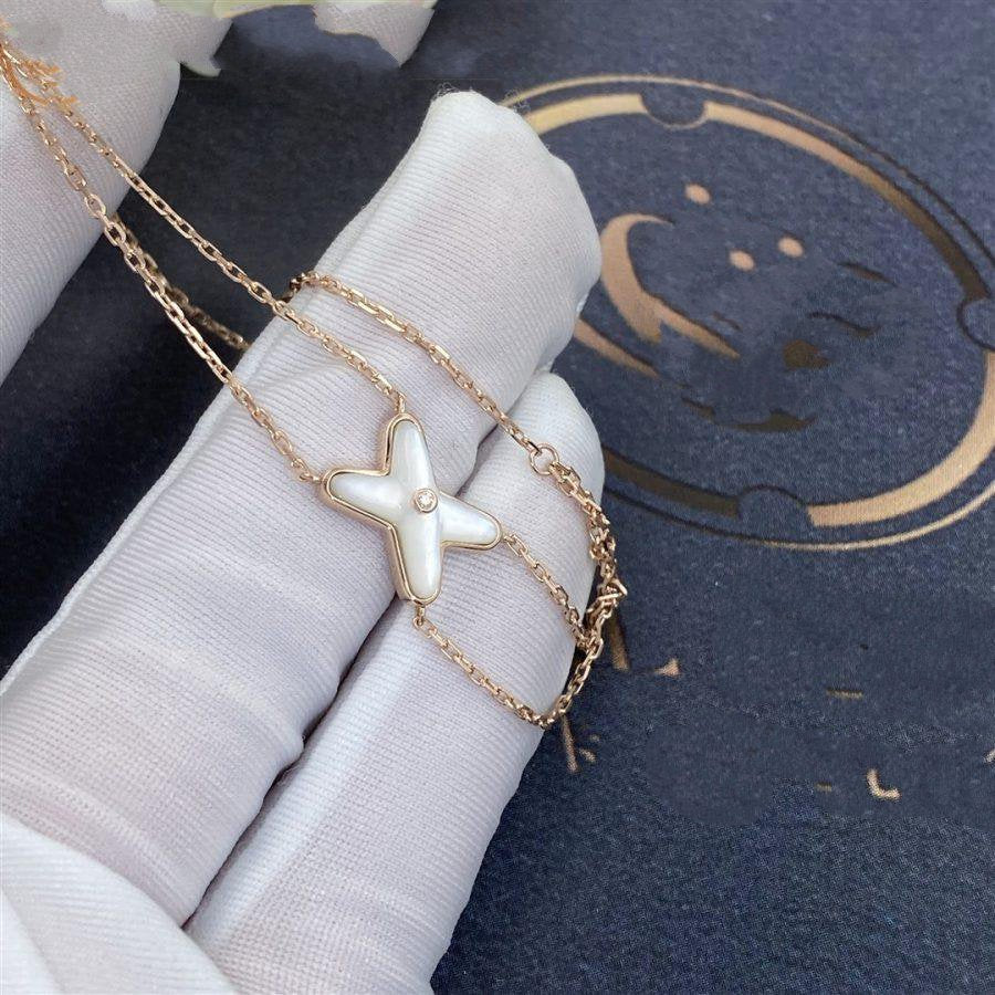 [Solara Jewelry ]JEUX BRACELET WHITE MOP PINK GOLD 1 DIAMOND