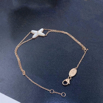 [Solara Jewelry ]JEUX BRACELET WHITE MOP PINK GOLD 1 DIAMOND