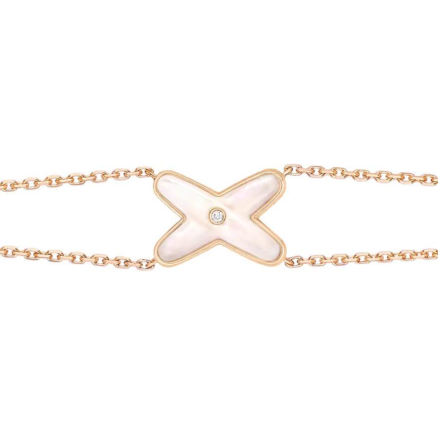 [Solara Jewelry ]JEUX BRACELET WHITE MOP PINK GOLD 1 DIAMOND