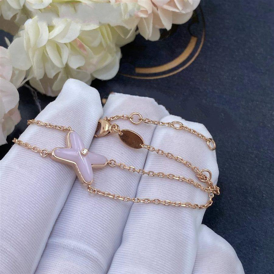 [Solara Jewelry ]JEUX BRACELET PINK MOP PINK GOLD 1 DIAMOND