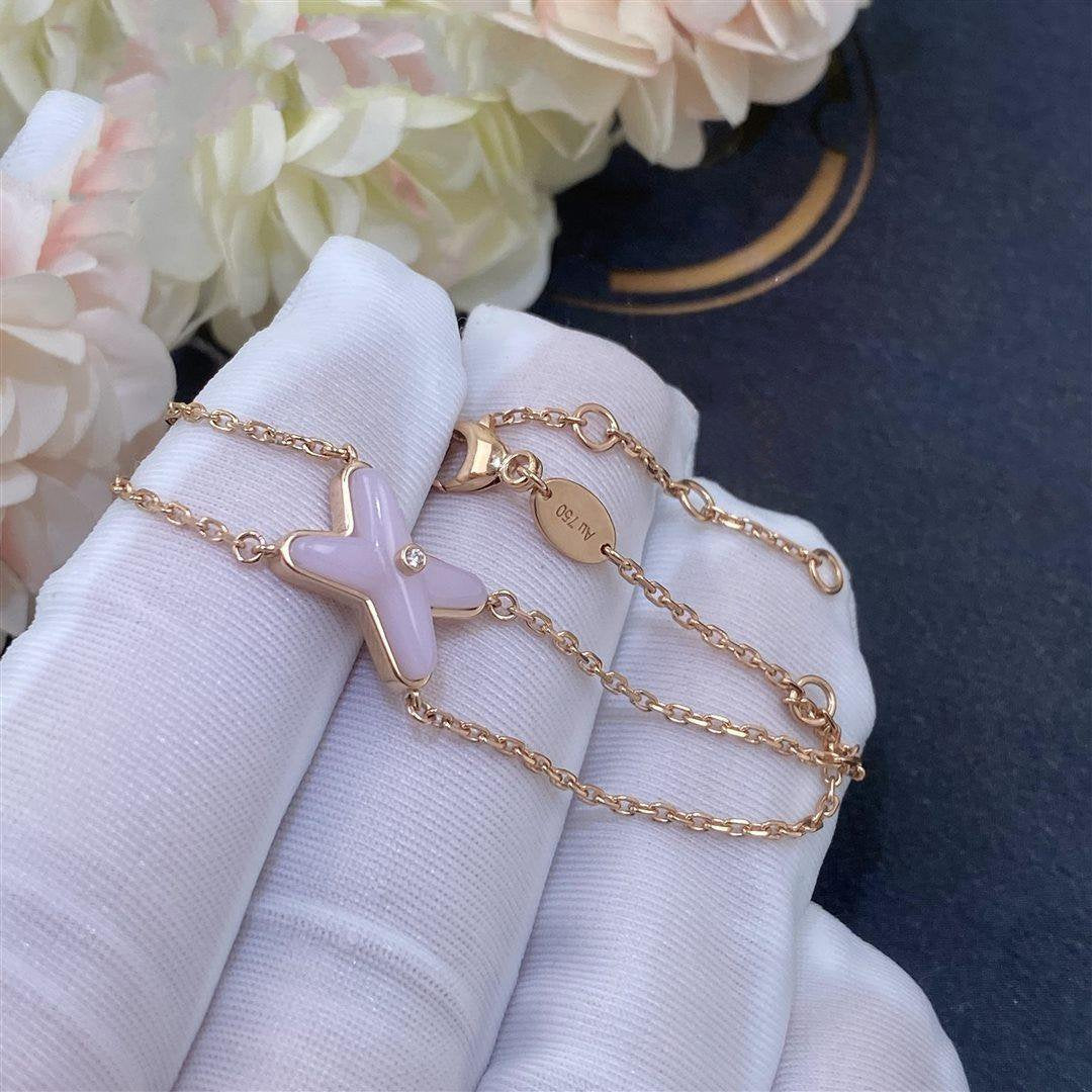 [Solara Jewelry ]JEUX BRACELET PINK MOP PINK GOLD 1 DIAMOND