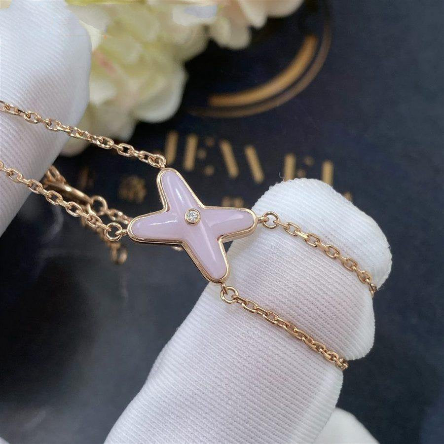 [Solara Jewelry ]JEUX BRACELET PINK MOP PINK GOLD 1 DIAMOND